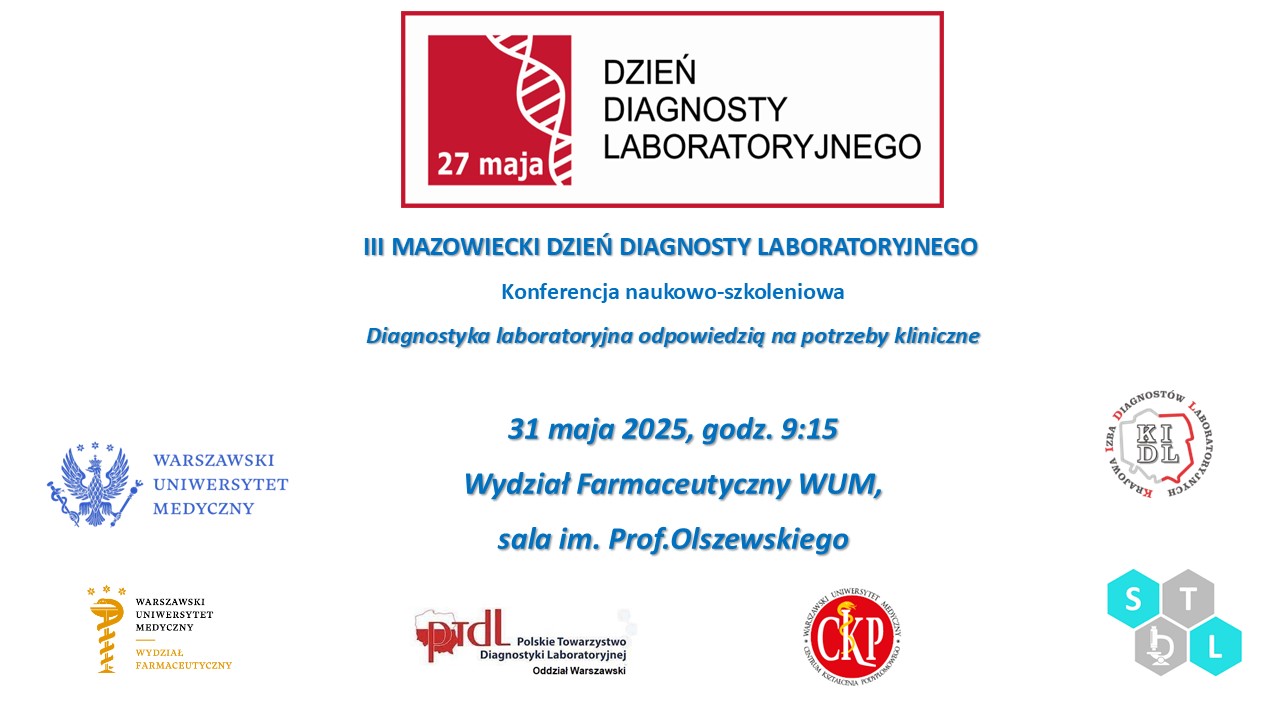 27 maja Dzień Diagnosty Laboratoryjnego